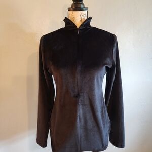 American Eagle Black Velour Bodysuit